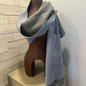 Lafayette 148 Wool-Cashmere Pocket Shawl